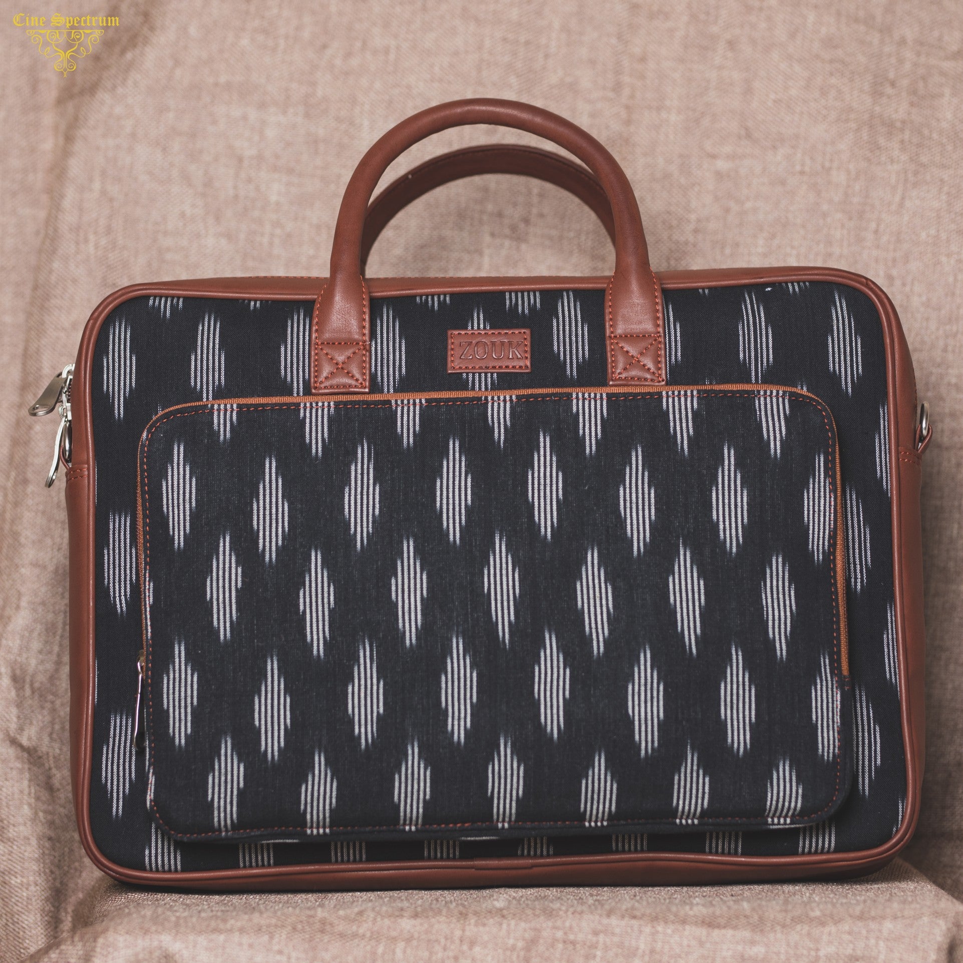 laptop bag for women - ikat striped