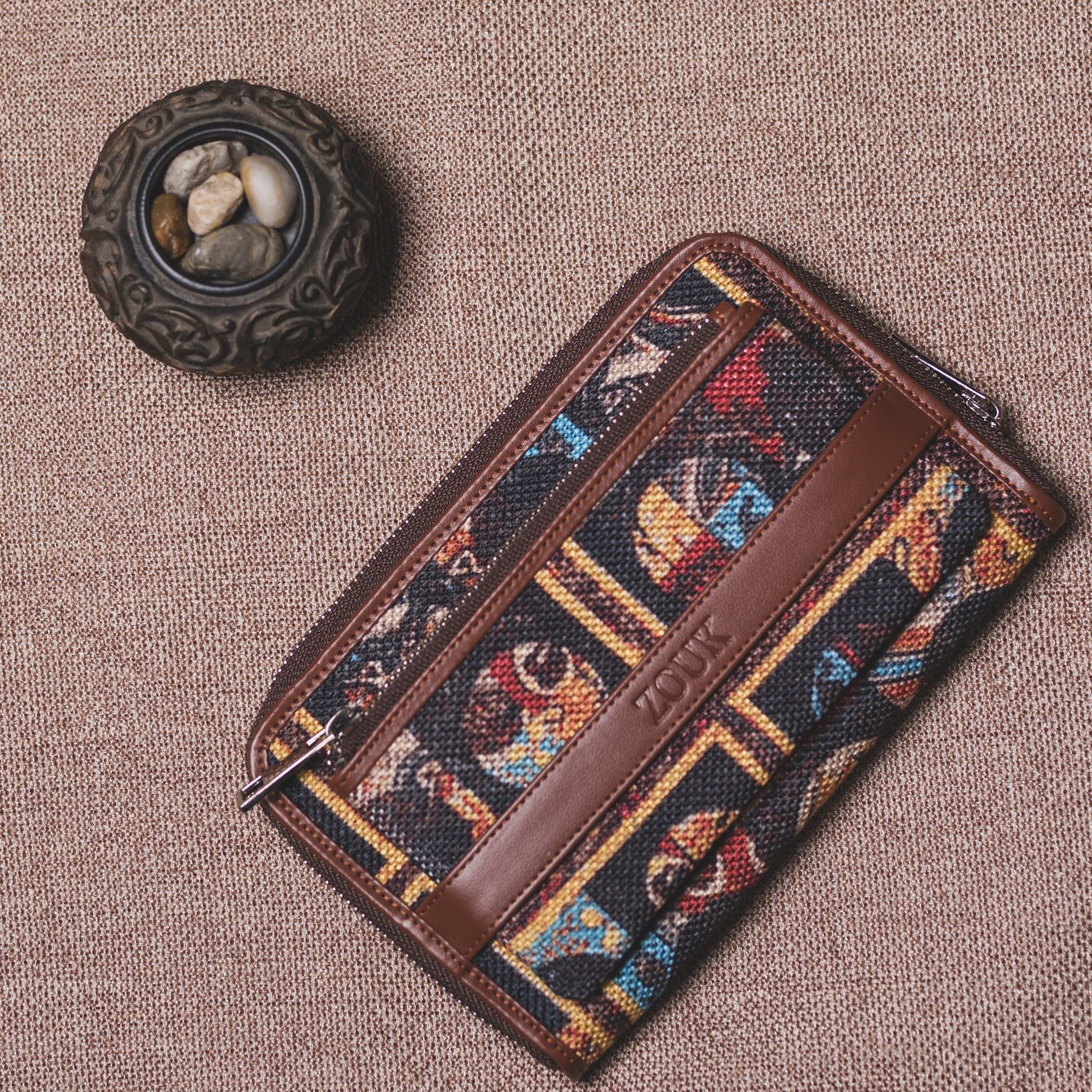 Classic Zipper Wallet - African Art