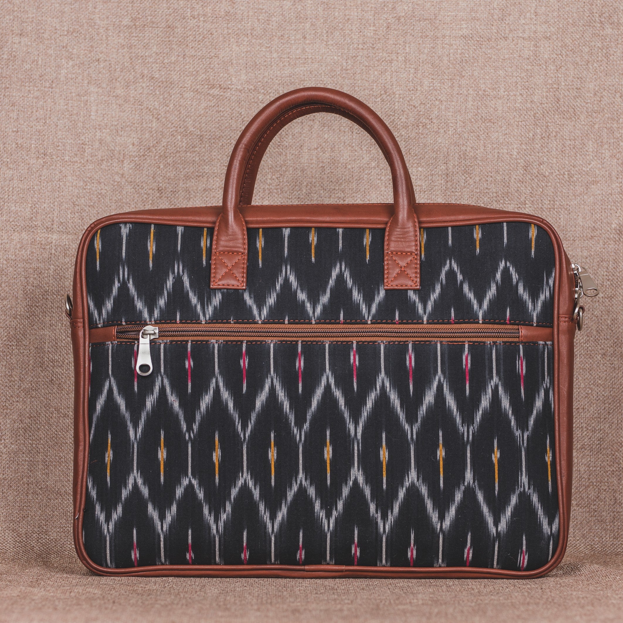 Ikat Black Multi Maze Laptop Bag