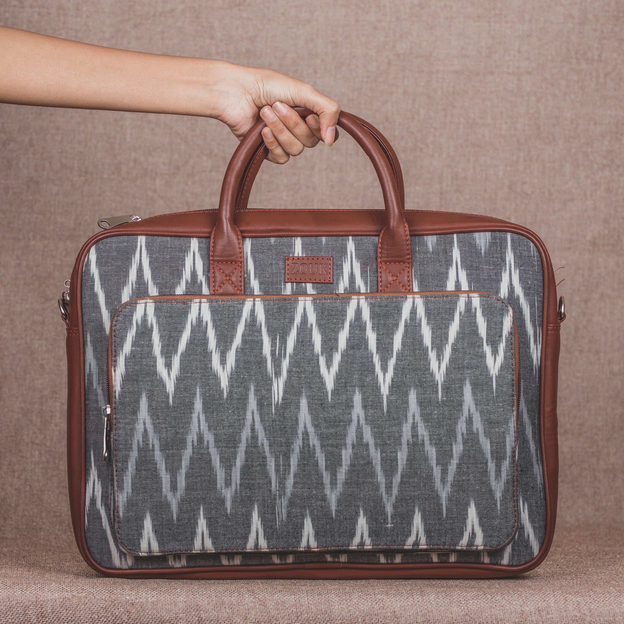 Ikat Grey MultiWave Laptop Bag