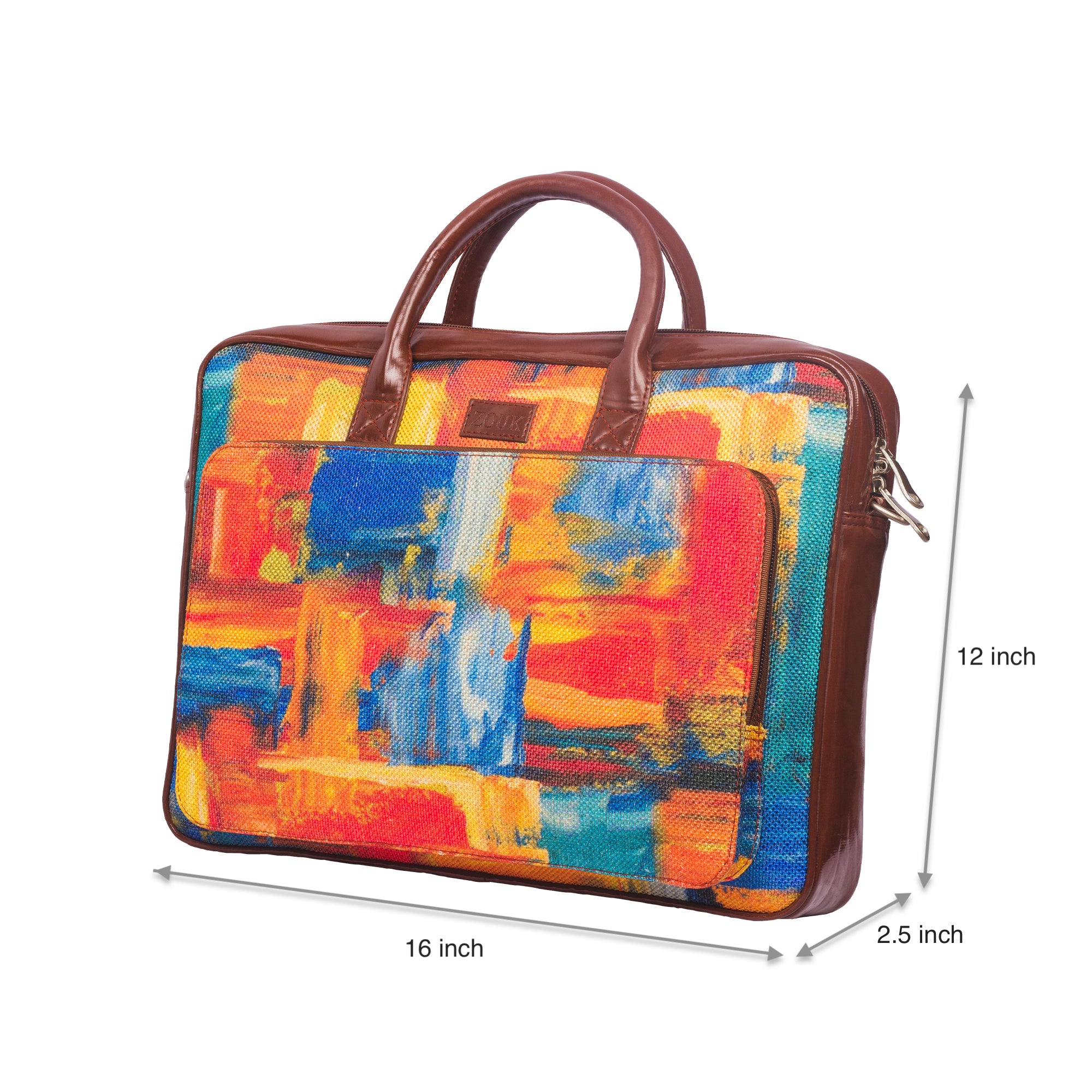 Abstract Amaze Laptop Bag with dimensions