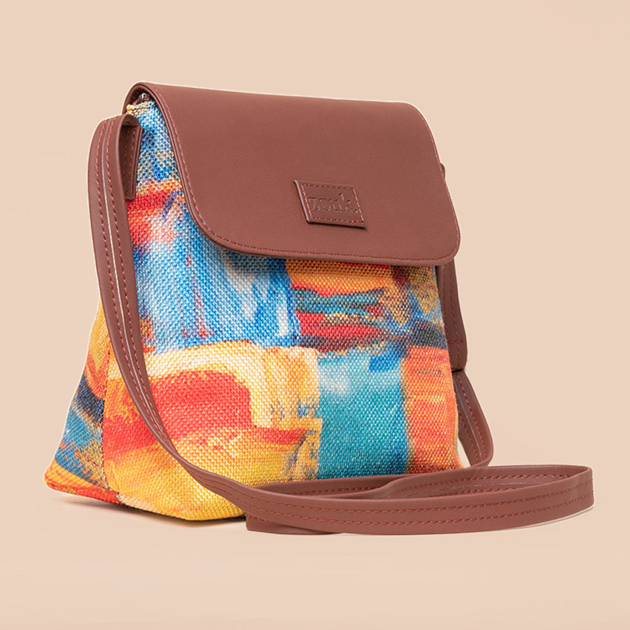 Abstract Amaze Flap Sling Bag