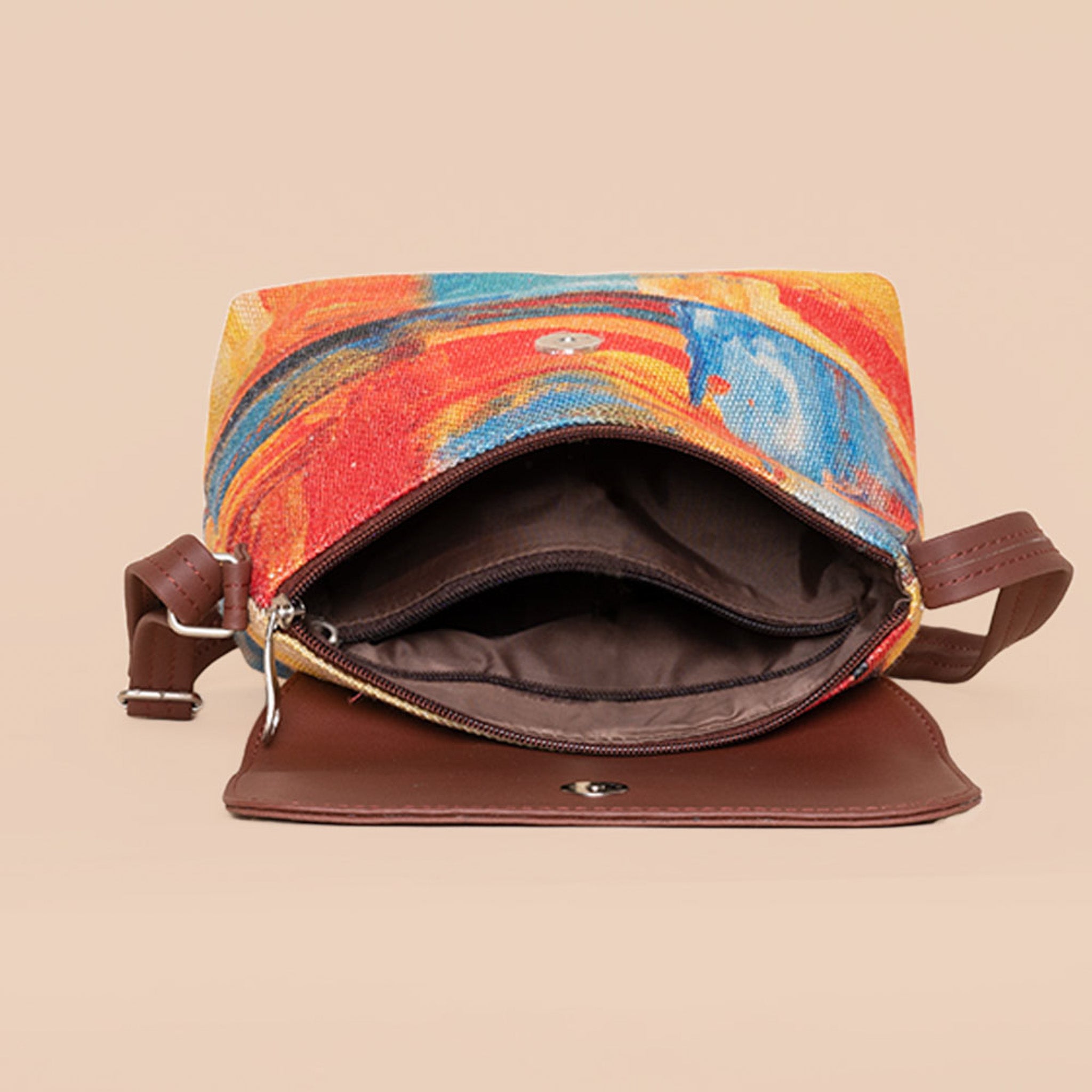 Abstract Amaze Flap Sling Bag