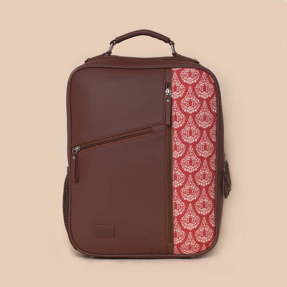 Chanderi Phool Laptop Backpack