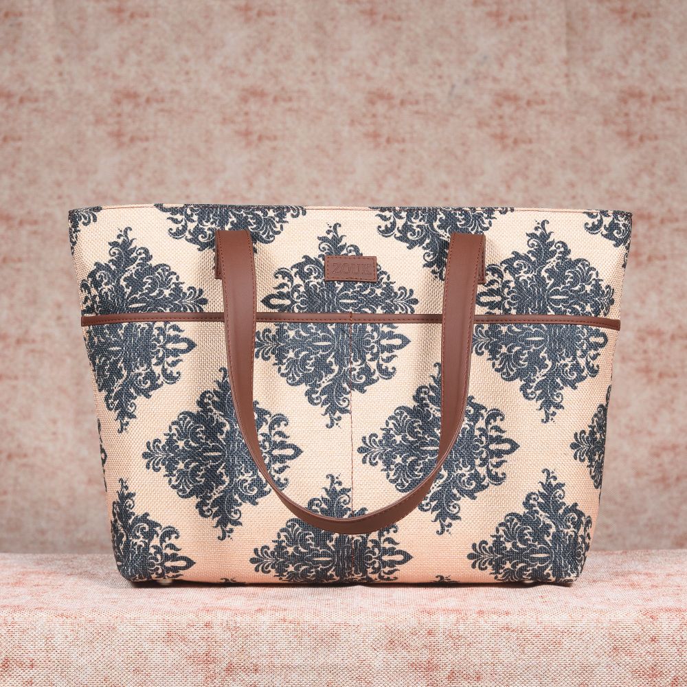 Mughal Motif - Tote Bag & Chain Wallet Combo