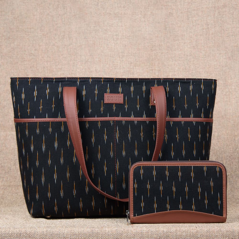 Ikat GreRe - Tote Bag & Chain Wallet Combo
