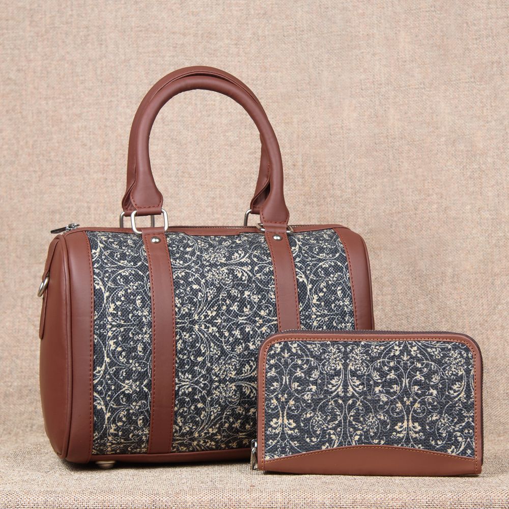 Lattice Lace - Handbag & Chain Wallet Combo