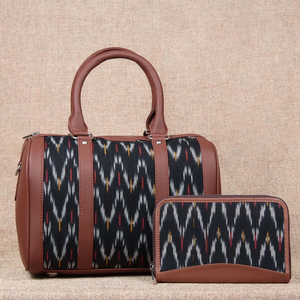 Ikat African Wave - Handbag & Chain Wallet Combo
