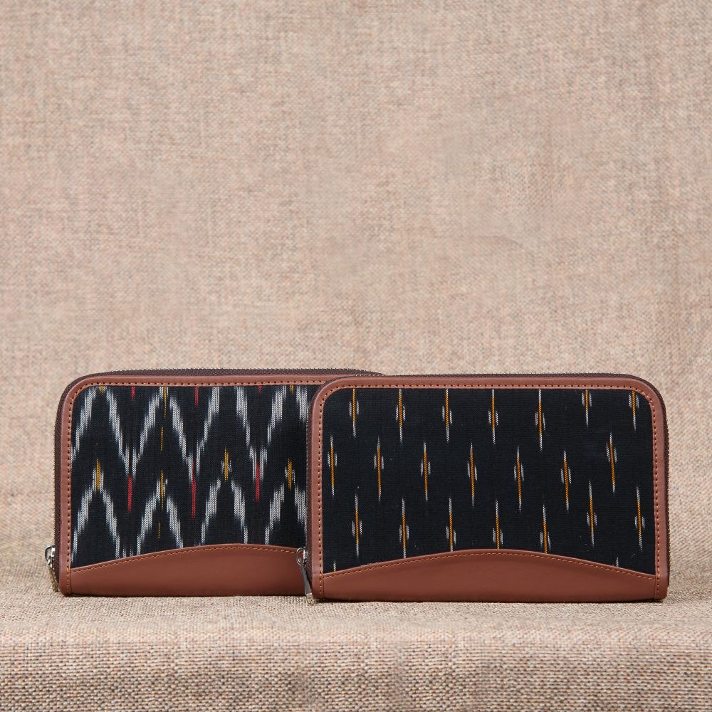 Ikat African Wave & Ikat GreRe - Chain Wallet Combo