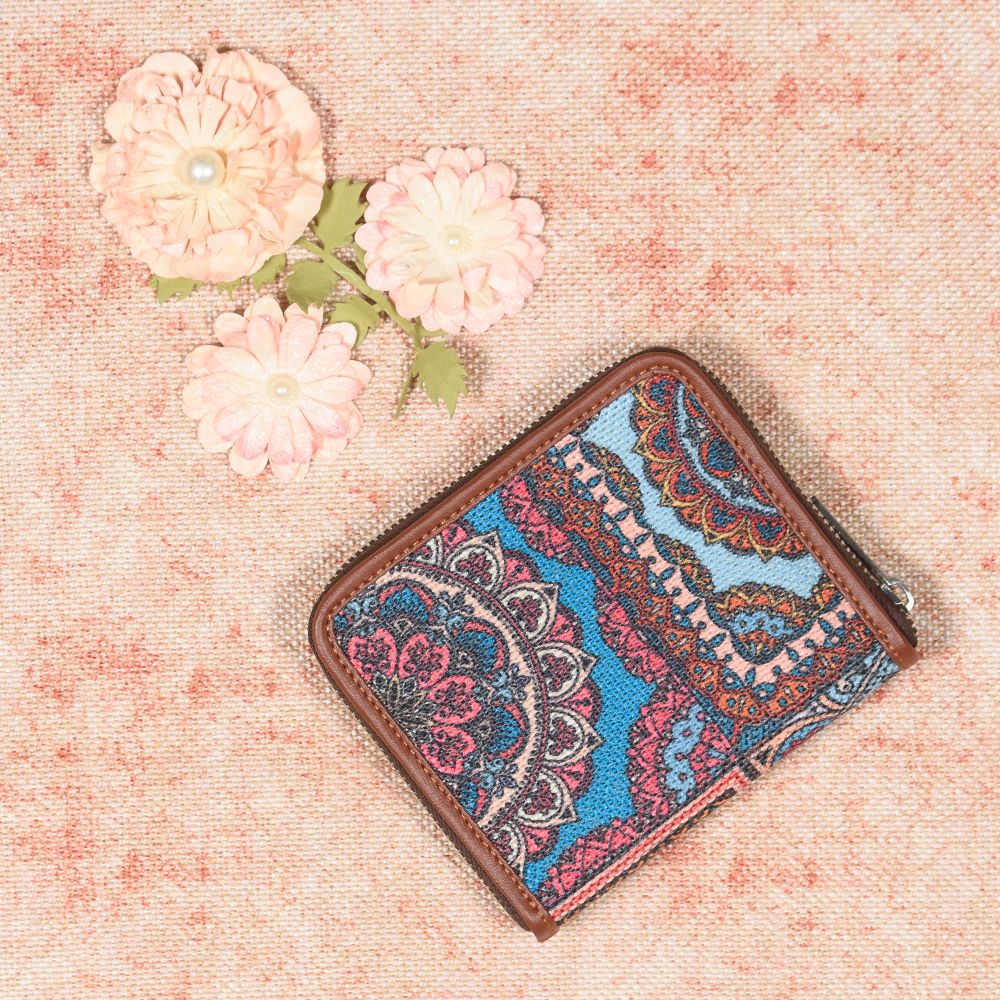 Multicolor Mandala Print Mini Wallet