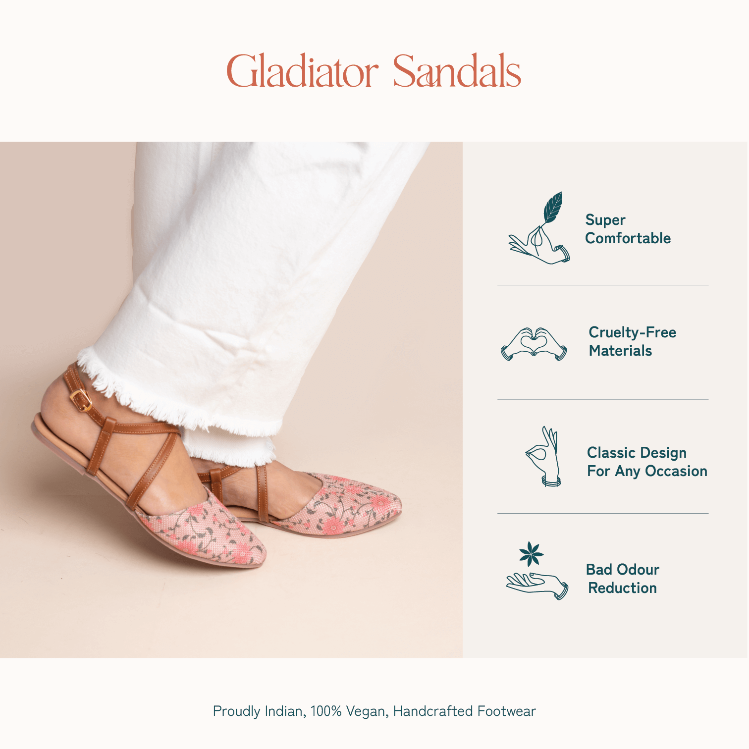 Zouk Jaipur Garden Gladiator Sandals