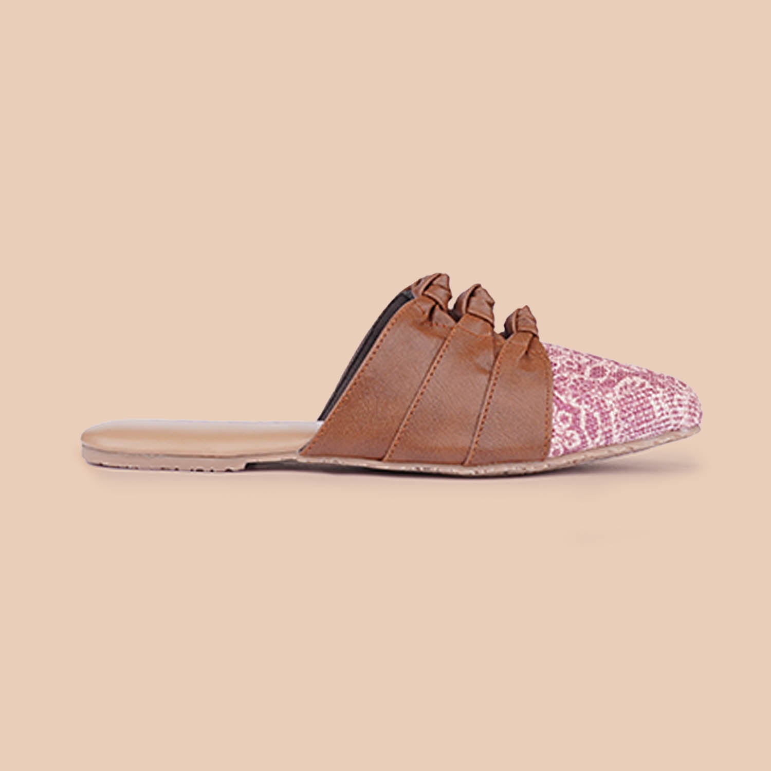 Madurai Blossom Knotted Mules