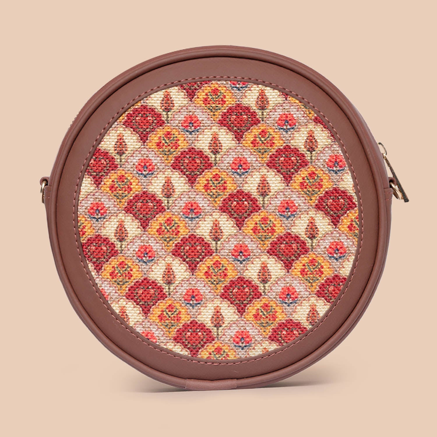 Patiala Florals Round Sling Bag