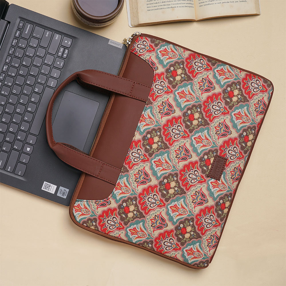 Mughal Art Multicolor L-Zippered Laptop Sleeve