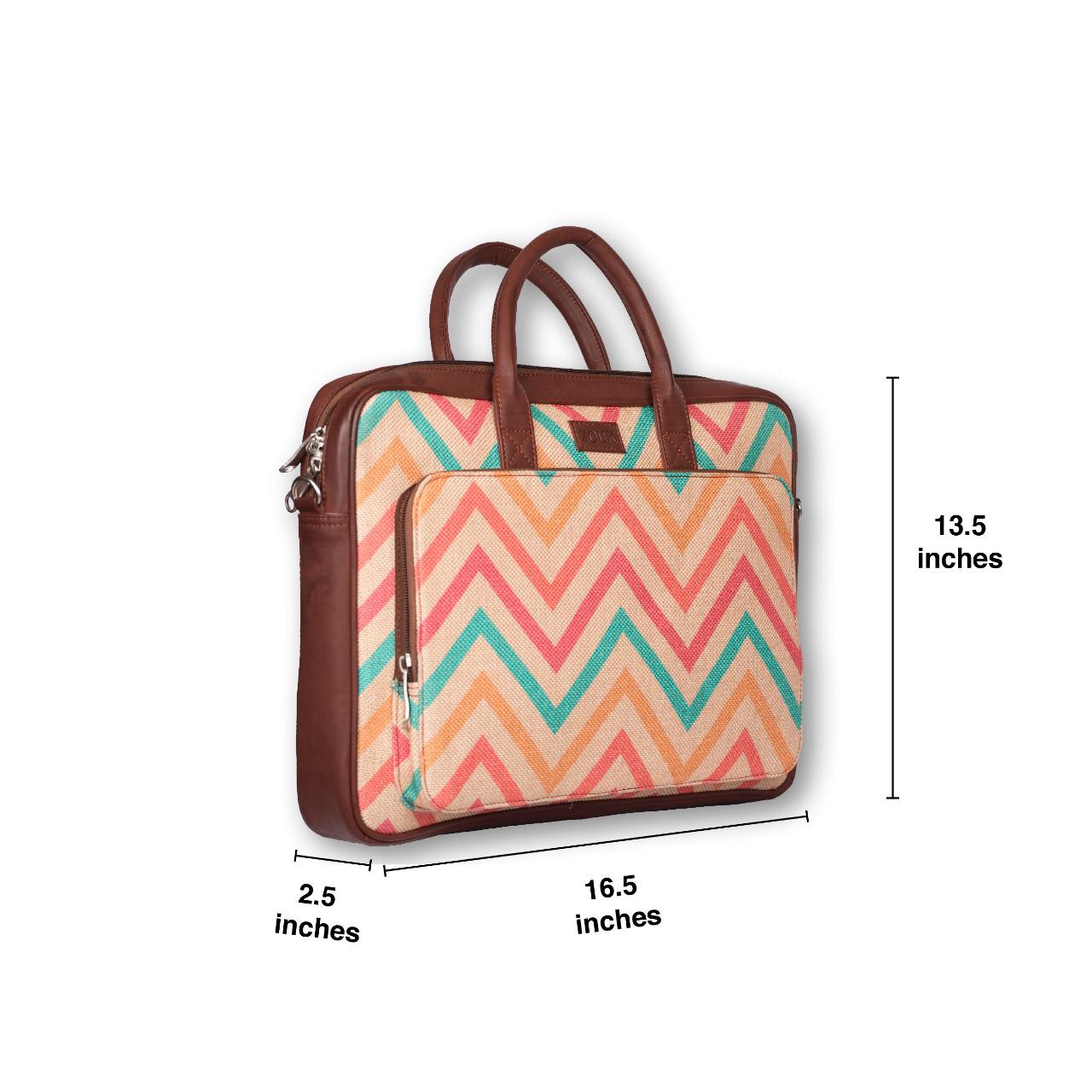WavBeach Laptop Bag with dimensions